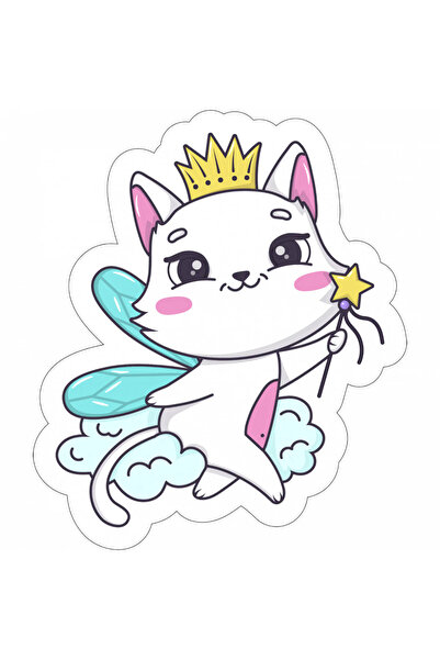 INOVATIX Σετ 8 τεμαχίων, Αυτοκόλλητο Μαγικής Γάτας, INOVATIX®. 6 εκ.