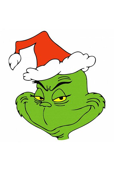 INOVATIX Set of 8 pieces, Grinch Sticker looks at you with disinterest, INOVATIX®. 6 cm