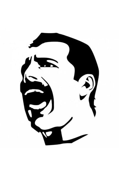 INOVATIX Set of 8 pieces, Sticker Freddie Mercury, INOVATIX®. 6 cm
