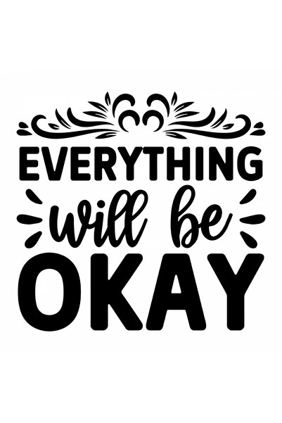 INOVATIX Σετ 8 τεμαχίων, Αυτοκόλλητο Όλα θα πάνε καλά, INOVATIX®. 6 εκ.