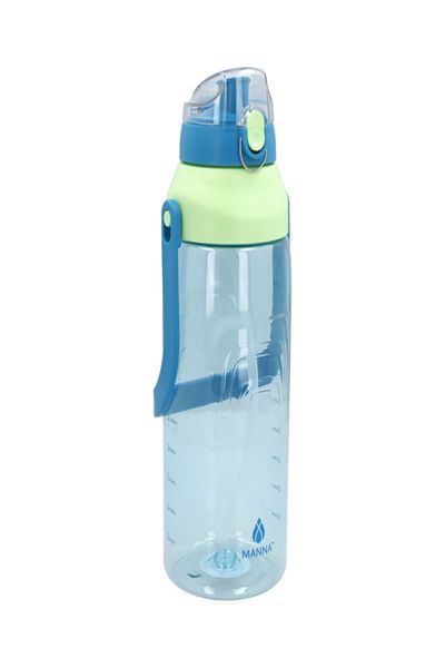 manna Chugger XL BPA-Free Water Bottle with Handle Blue and Green 2 Liter