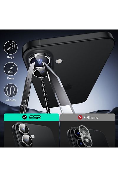 ESR Camera Lens Protector for iPhone 16 / iPhone 16 Plus - ESR Armorite Camera Lens Protectors - Clear