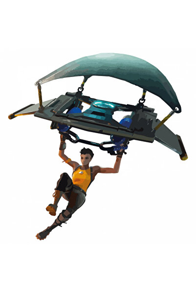 INOVATIX Σετ 8 τεμαχίων, Αυτοκόλλητο Αλεξίπτωτου Fortnite Διαφανές, INOVATIX®...