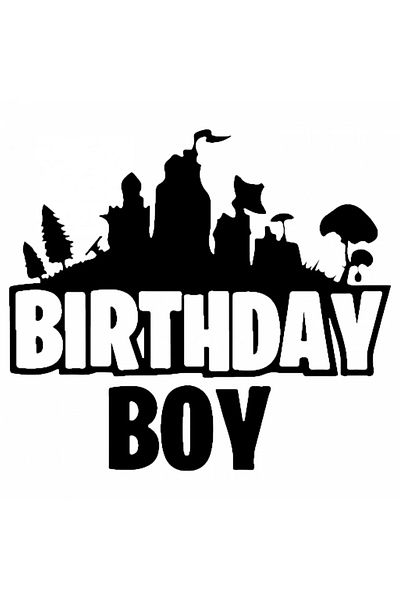 INOVATIX Set of 8 pieces, Sticker Fortnite Brithday Boy, INOVATIX®. 6 cm