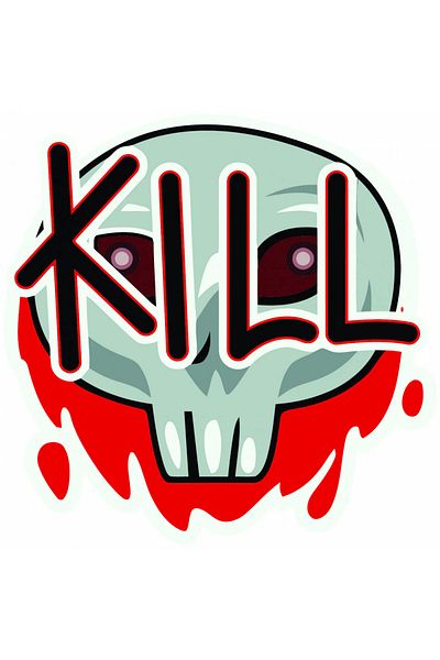 INOVATIX Set de 8 piese, Sticker Kill, INOVATIX®. 6 cm
