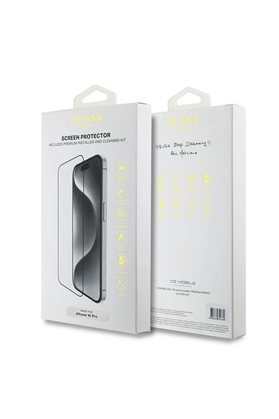 Guess Folie for iPhone 16 - Guess Classic 2.5D Outline (GUTGP16SBOKGCIT) - Black