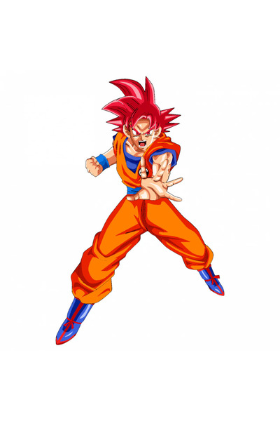 INOVATIX Set de 8 piese, autocolant Goku legendar Dragon Ball, INOVATIX®. 6 cm