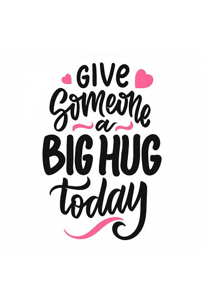 INOVATIX Set of 8 pieces, Sticker Give someone a big hug today with hearts, INOVATIX®. 6 cm