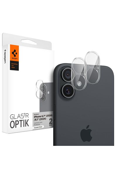 Spigen Camera Film for iPhone 16 / iPhone 16 Plus (set of 2) - Spigen Glas.tR Optik - Clear