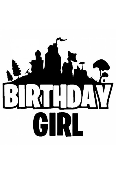 INOVATIX Set de 8 piese, autocolant Fortnite Brithday Girl, INOVATIX®. 6 cm