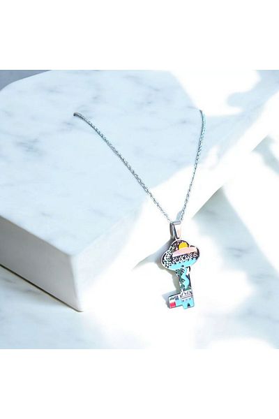 GOOG DESIGN Special Design Necklace with Palestinian Al-Aqsa Mosque Themed Key Symbol