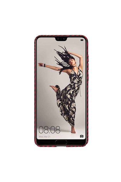Techsuit Huawei P20 Pro Case - Techsuit Carbonite FiberShell - Red