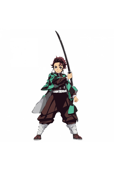 INOVATIX Set de 8 piese, autocolant Demon Slayer Tanjiro războinic Kamado, INOVATIX®. 6 cm