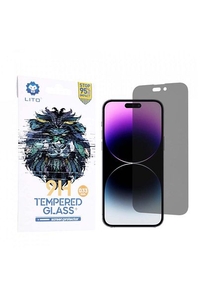 Lito IPhone 14 Pro Max Case - Lito 2.5D Classic Glass - Privacy