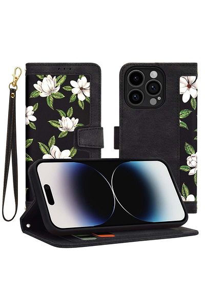 Techsuit IPhone 14 Pro Case - Techsuit FlipCraft - Flowers of the Dawn