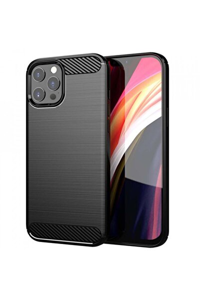 Techsuit IPhone 14 Pro Case - Techsuit Carbon Silicone - Black
