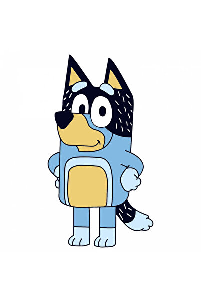 INOVATIX Set de 8 piese, autocolant Bluey Bandit Heeler, INOVATIX®. 6 cm