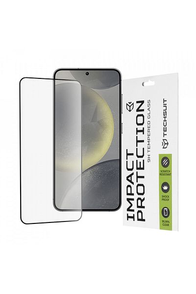 Techsuit Folie de protecție pentru Samsung Galaxy S24 / S25 - Techsuit 111D Full Cover / Full Glue Glass - Negru
