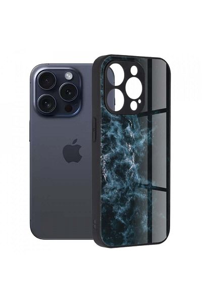 Techsuit Carcasă pentru iPhone 15 Pro - Seria Techsuit Glaze - Nebuloasă Albastră