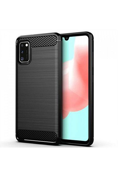 Techsuit Case for Samsung Galaxy A41 - Techsuit Carbon Silicone - Black