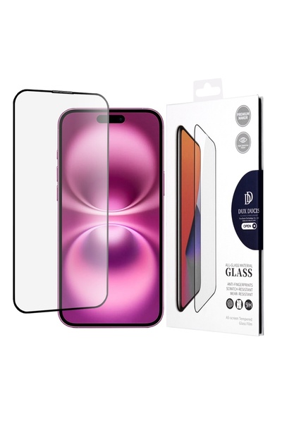 Dux Ducis Husă pentru iPhone 16 Plus - Sticlă securizată Dux Ducis - Neagră