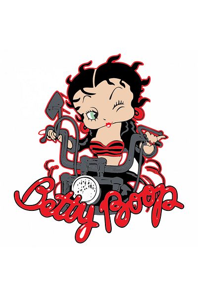 INOVATIX Set de 8 piese, autocolant pentru motocicletă Betty Boop, INOVATIX®. 6 cm