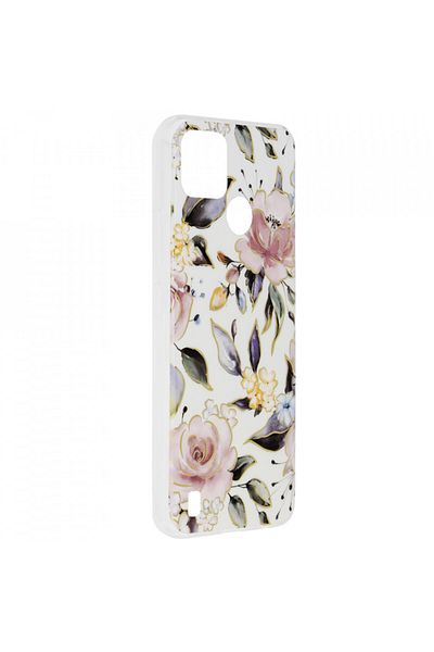 Techsuit Case for Realme C21Y / C25Y - Techsuit Marble Series - Chloe White