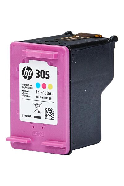 HP خرطوشة حبر نفث الحبر 305 الأصلية لنصوص حادة وألوان زاهية