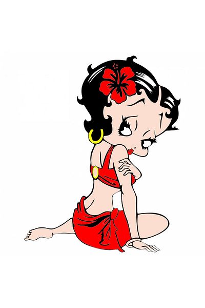 INOVATIX Set de 8 piese, autocolant Betty Boop privind peste umăr, INOVATIX®. 6 cm