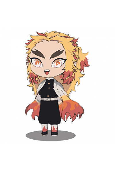 INOVATIX Set de 8 piese, autocolant anime Demon Slayer Kyojuro Rengoku, INOVA...