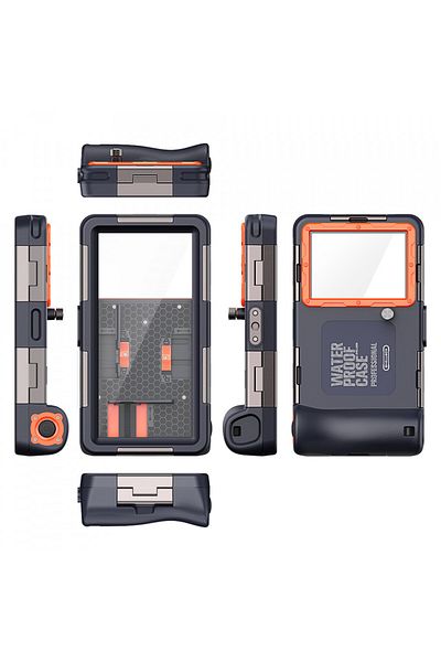 ShellBox Waterproof Case for 6.8" Phone - ShellBox Diving Waterproof Professional Case - Black