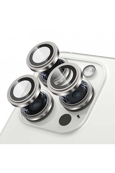 Lito Film for iPhone 15 Pro / iPhone 15 Pro Max - Lito S+ Camera Glass Protector - White Titanium