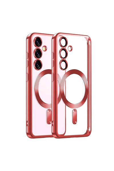 Techsuit Case for Samsung Galaxy S25 - Techsuit Luxury Crystal MagSafe - Red