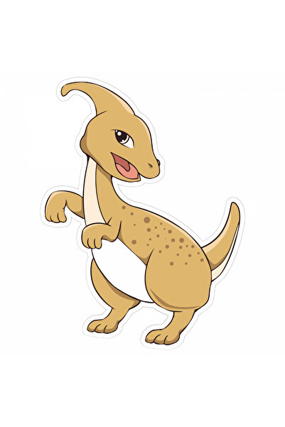 INOVATIX Set de 8 piese, Autocolant dinozaur Parasaurolophus, INOVATIX®. 6 cm