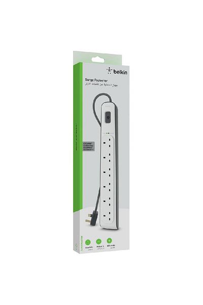 Belkin واقي من زيادة التيار الكهربائي 6 منافذ 2.00 متر (6.56 قدم)