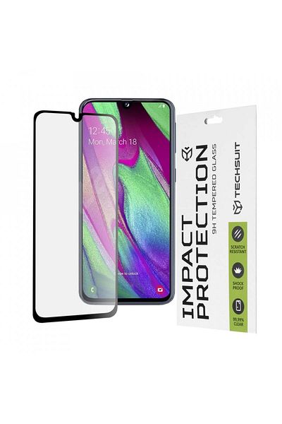 Techsuit Foil for Samsung Galaxy A40 - Techsuit 111D Full Cover / Full Glue Glass - Black