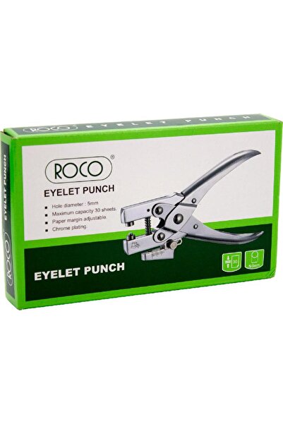 Roco مثقاب عروة - ثقب واحد، حتى 25 ورقة (80 جم/م2) / 28 ورقة (70 جم/م2)، كروم
