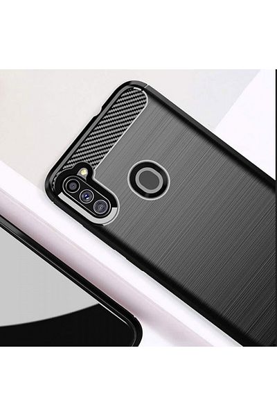 Techsuit Case for Samsung Galaxy A11 - Techsuit Carbon Silicone - Black