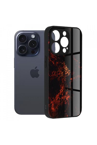 Techsuit IPhone 15 Pro Case - Techsuit Glaze Series - Red Nebula