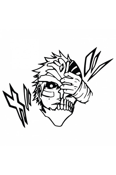 INOVATIX Set de 8 piese, autocolant Bleach Ichigo Kurosaki Hollow Anime, INOV...