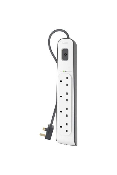 Belkin واقي من زيادة التيار الكهربائي بأربعة منافذ بطول 2.00 متر (6.56 قدم)