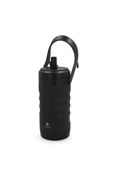 manna Olympus Stainless Steel Leakproof Double Wall Water Bottle Black
