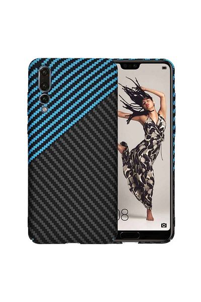 Techsuit Husa Huawei P20 Pro - Techsuit Carbonite FiberShell - Blue Pulse