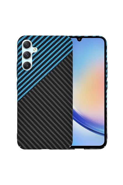 Techsuit Husă pentru Samsung Galaxy A34 5G - Techsuit Carbonite FiberShell - Blue Pulse