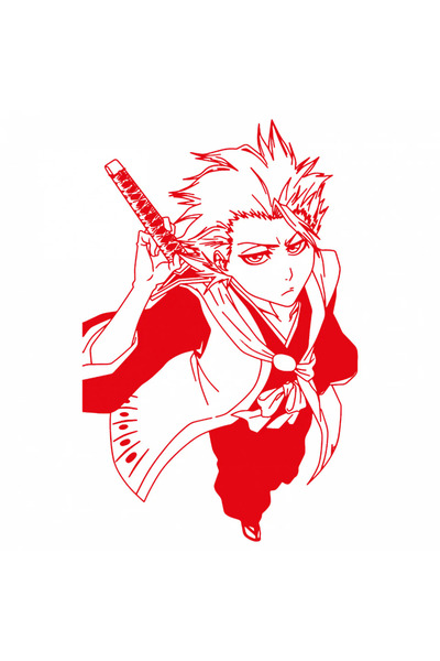 INOVATIX Set of 8 pieces, Sticker Bleach Toshiro Hitsugaya Anime, INOVATIX®. 6 cm