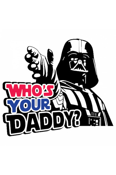 INOVATIX Set de 8 piese, Autocolant Cine este tatăl tău Star Wars, INOVATIX®....