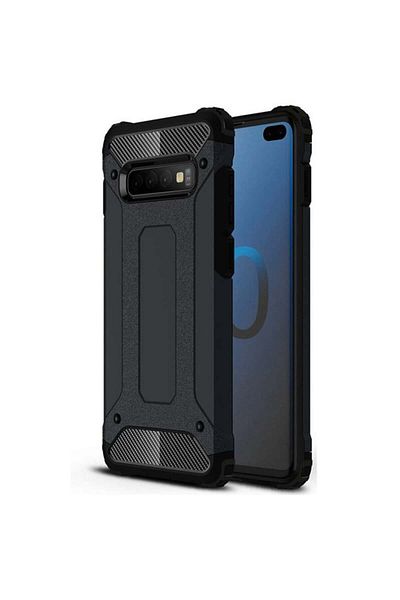 Techsuit Case for Samsung Galaxy S10 Plus - Techsuit Hybrid Armor - Black