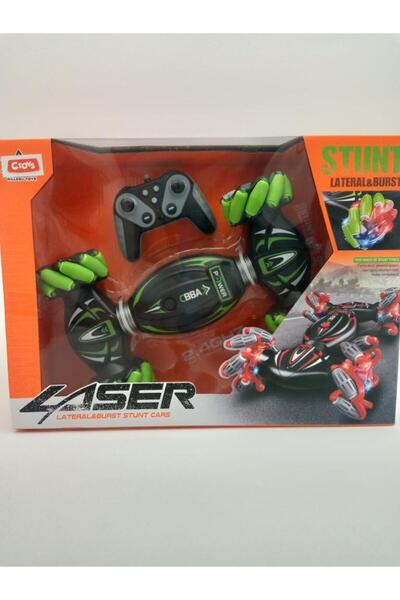 Ceren Oyuncak Ceren Ctoys Yeşil Stunt Lateral & Burs 360 Deerece dönen Uzakta...