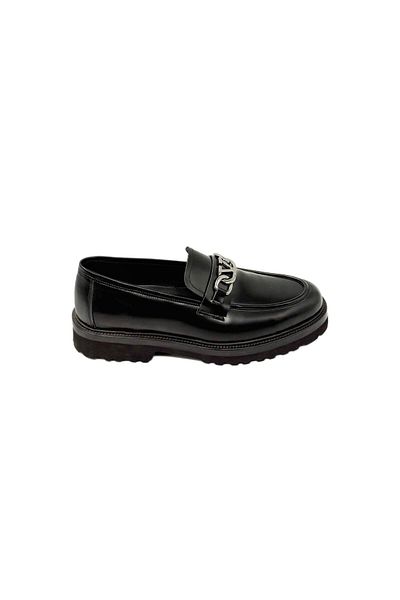 CLASS WOOD 2002 Men's High Sole Buckle Strapless Stylish Shoes Black Opening