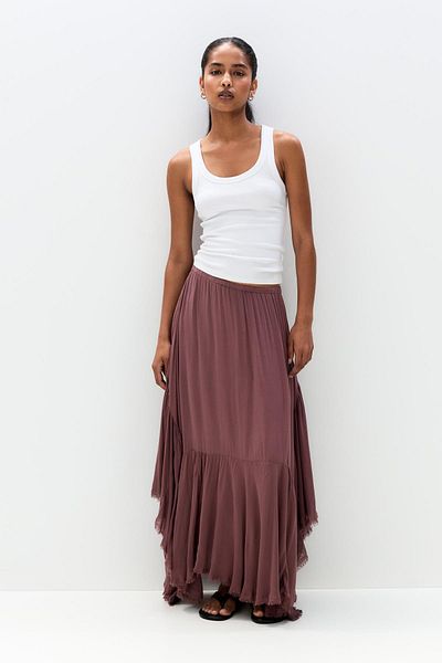 Pull & Bear تنورة ميدي غير متماثلة